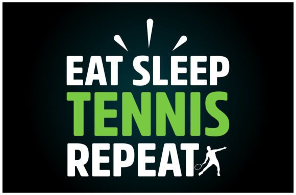 Eat Sleep Tennis Repeat: A Versatile SVG for T-Shirt Designs
