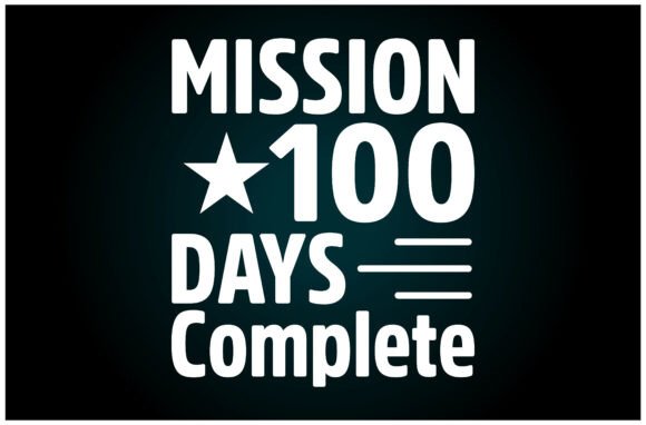 Mission 100 Days Complete: A Versatile SVG T-Shirt Design
